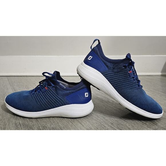 FootJoy Flex XP Golf Shoes Men’s Size 10.5 Blue Spikeless Waterproof Athletic Sn main image 4
